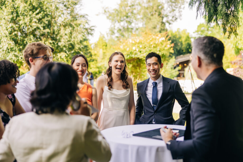 Guests enjoying an intimate high-end private party with live close-up entertainment