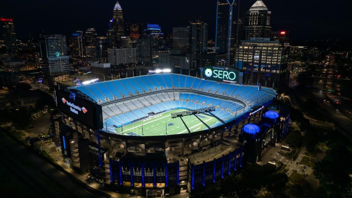Bank of America Stadium in downtown Charlotte North Carolina