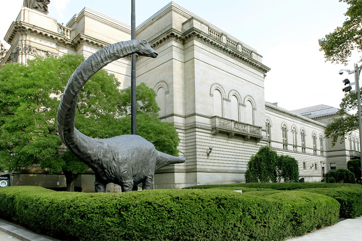Carnegie Museum of Natural History exhibits and exterior in Pittsburgh