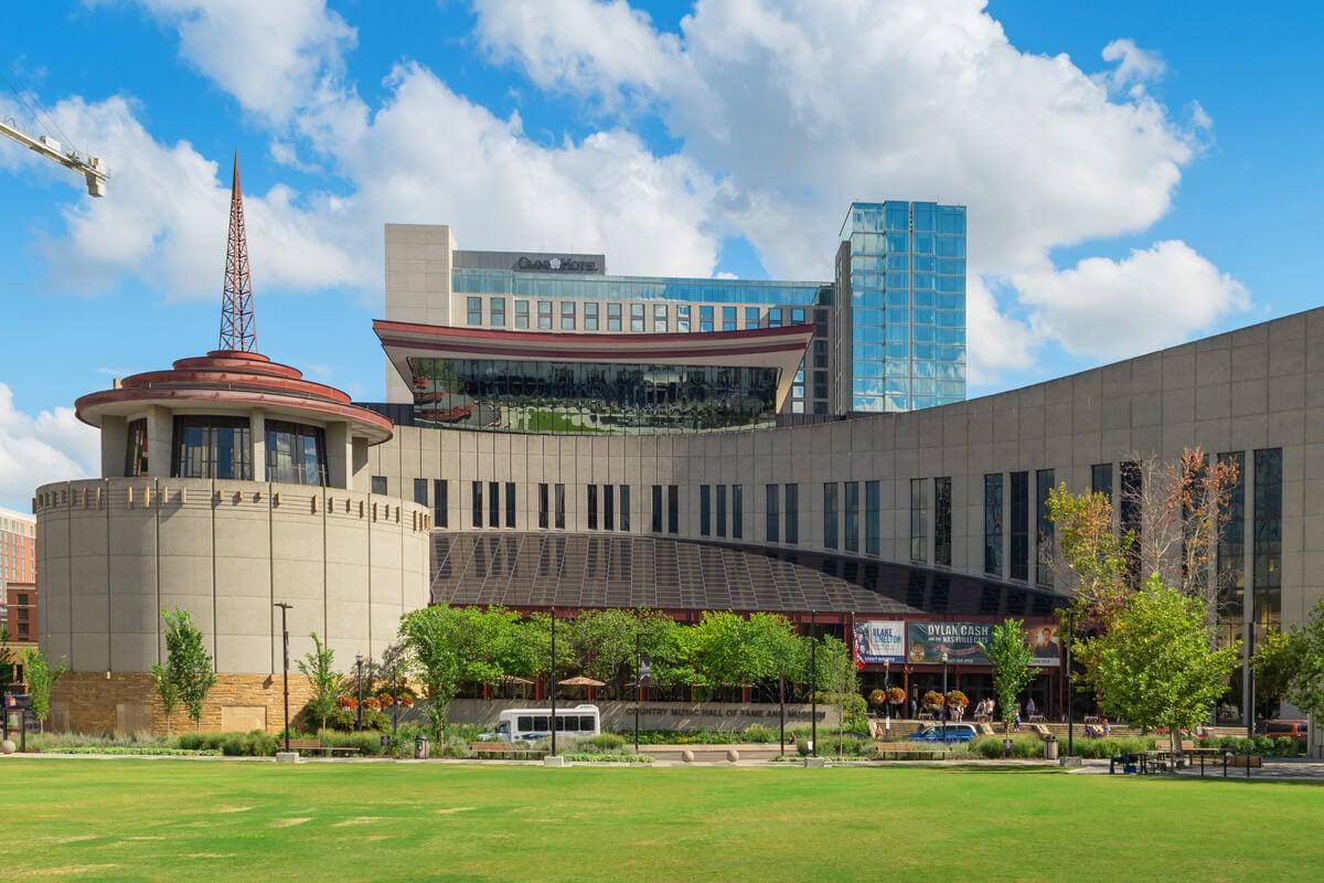 Country Music Hall of Fame Nashville Country Music Hall of Fame and Museum exterior in downtown Nashville