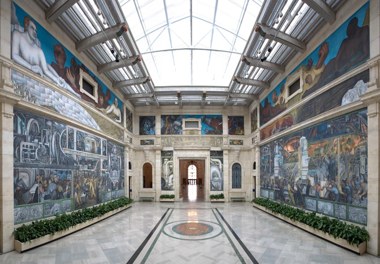 Detroit Institute of Arts exterior building on Woodward Avenue