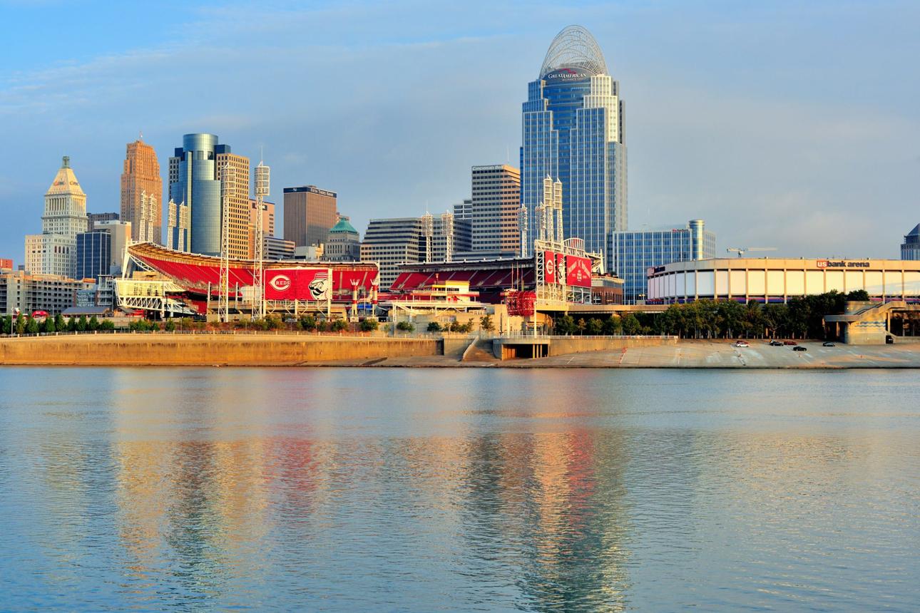 Great American Ball Park along the Cincinnati riverfront