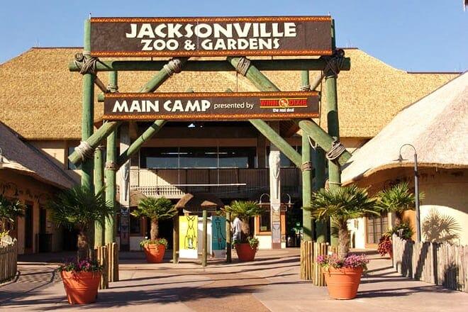 Jacksonville Zoo and Gardens Jacksonville Zoo and Gardens entrance and animal exhibits