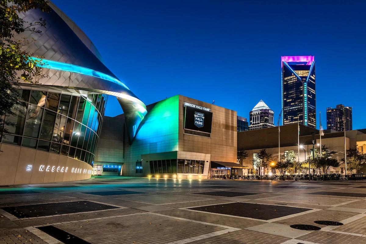 NASCAR Hall of Fame building in Uptown Charlotte North Carolina