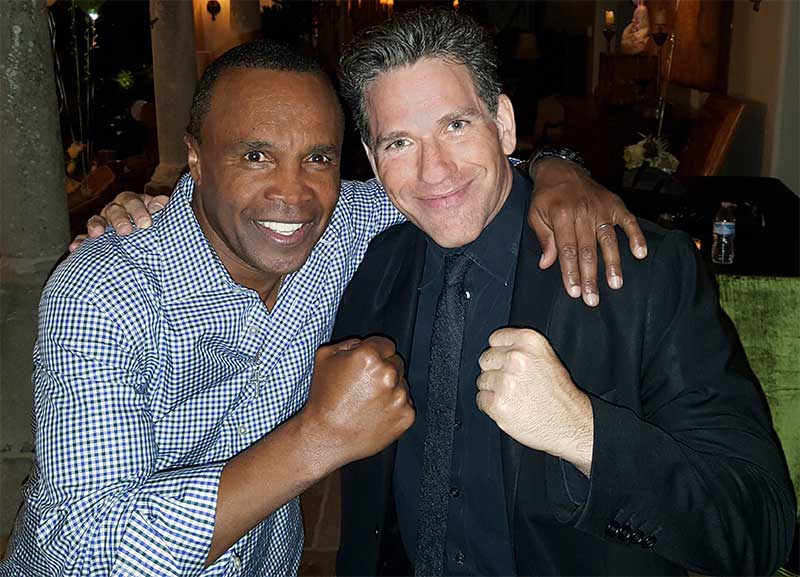 Corporate magician Zach Waldman with Sugar Ray Leonard Corporate magician Zach Waldman with Sugar Ray Leonard